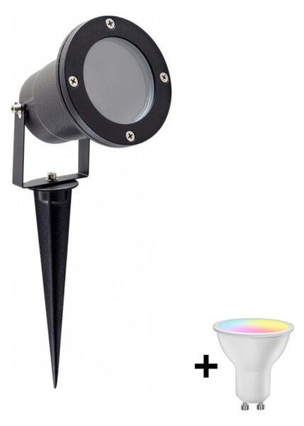 Lampada da esterno LED RGBW dimmerabile BLAKE 1xGU10/4,8W/230V IP65 + telecomando