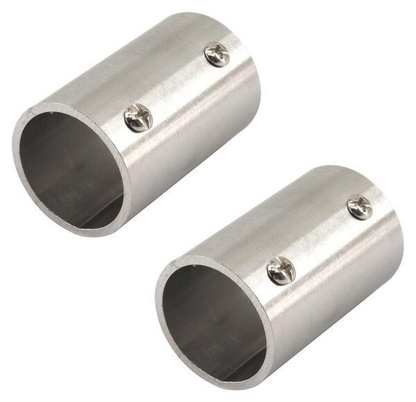 Set di 2 raccordi in acciaio inossidabile da 32 mm per tubi, recinzioni e ringhiere