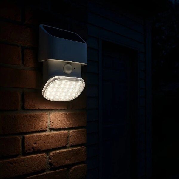 Viking - Lampada da parete solare con sensore LED/1W/3,7V 3000/4000K