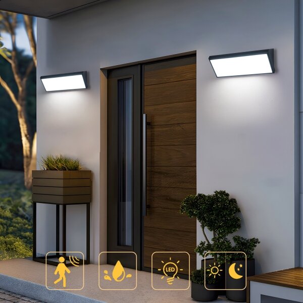 Brilagi - Applique da esterno LED TRIANGLE LED/42W/230V nera IP65