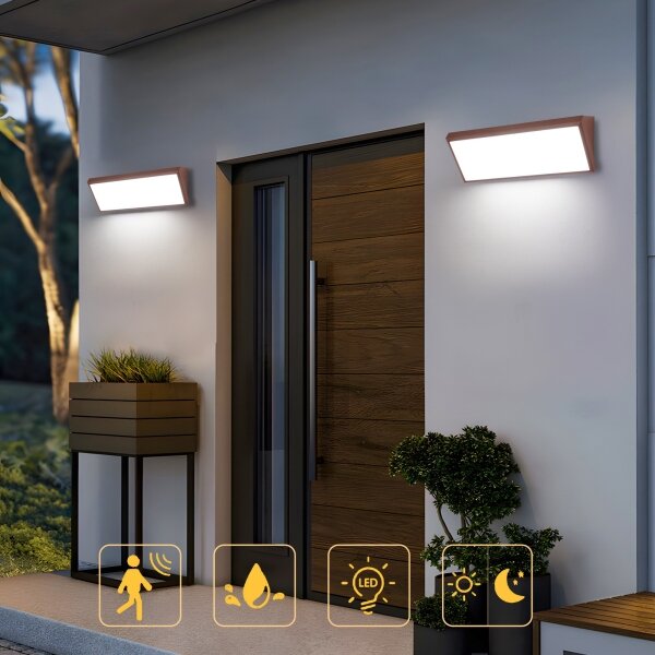 Brilagi - Applique da esterno LED TRIANGLE LED/42W/230V marrone IP65