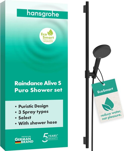 Set doccia hansgrohe Raindance Alive Select S 125 3jet EcoSmart Uni.PuroS 900 mm MSW, 1 pz