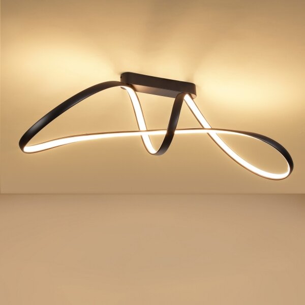 Brilagi-LED Plafoniera dimmerabile TWISTER LED/60W/230V 3000-6000K nero + telecomando
