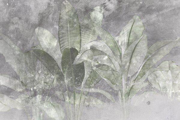 Carta da parati Eleganza botanica in texture morbide, Carta da parati Sotto la Pietra, Carta da parati popolare, u73884v2 - Tapeko.it