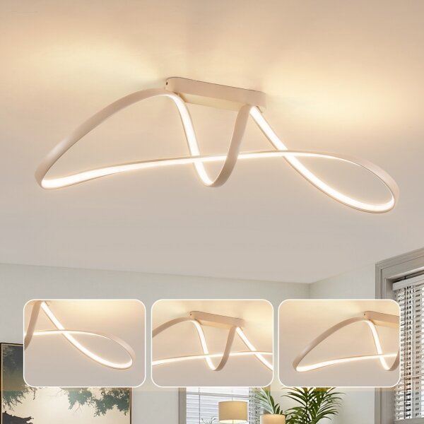 Brilagi-LED Plafoniera dimmerabile TWISTER LED/60W/230V 3000-6000K beige + telecomando
