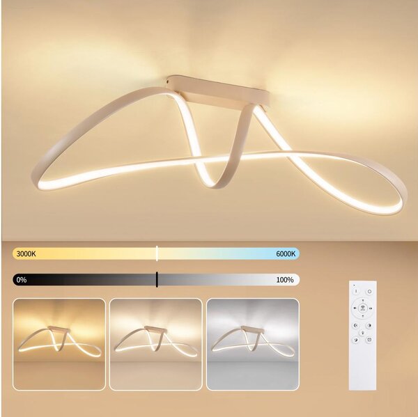 Brilagi-LED Plafoniera dimmerabile TWISTER LED/60W/230V 3000-6000K beige + telecomando