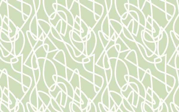 Carta da parati Un motivo di linee bianche su sfondo verde, Carta da parati Natura, Carta da parati popolare, u99097v2 - Tapeko.it