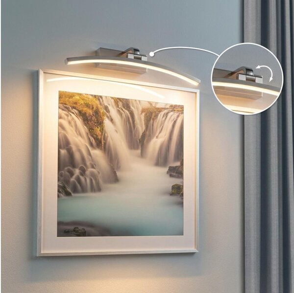 Paulmann 95557 - Lampada da quadro LED/8,5W BENTO 230V 40 cm cromo opaco