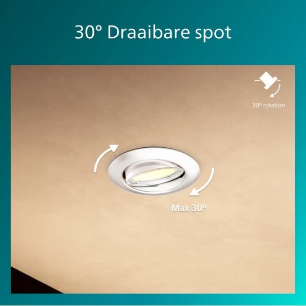 Philips - Faretto da incasso PERIDOT 1xGU10/7W/230V bianco
