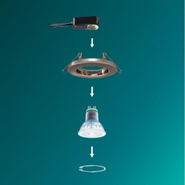 Philips - Faretto da incasso PERIDOT 1xGU10/7W/230V argento