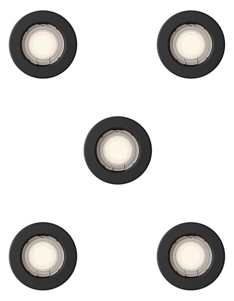 Philips - Set da 5 faretti da incasso PERIDOT 1xGU10/7W/230V nero