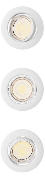 Philips - Confezione da 3 faretti da incasso PERIDOT 1xGU10/7W/230V bianco