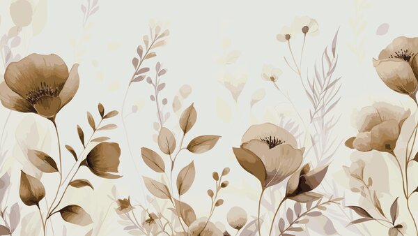 Carta da parati Un primo piano di fiori, Carta da parati Fiori grandi, Carta da parati popolare, u99558v3 - Tapeko.it