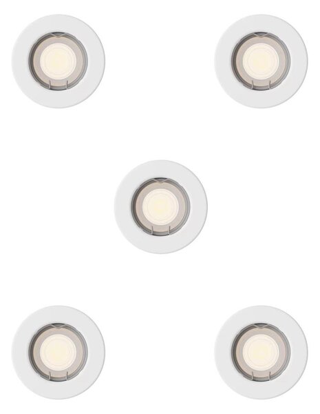 Philips - Set da 5 faretti da incasso PERIDOT 1x GU10/7W/230V bianco