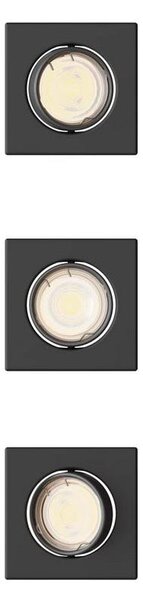 Philips - Set da 3 faretti da incasso PERIDOT 1xGU10/7W/230V nero