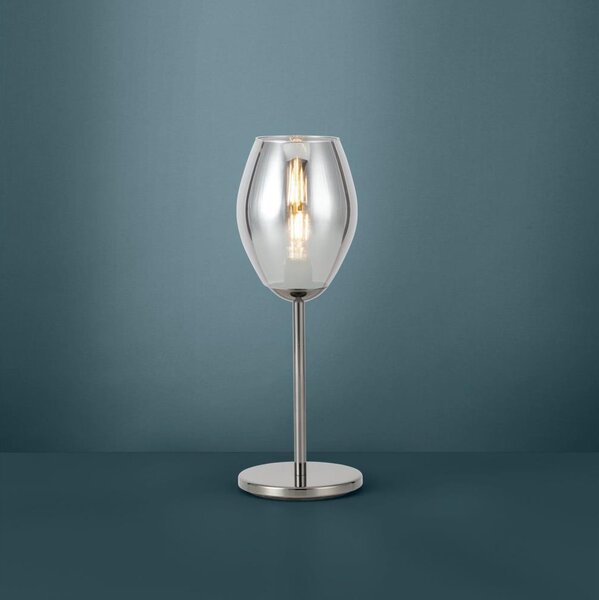 Eglo 39568 - Lampada da tavolo ESTANYS 1xE27/60W/230V nera/fumé