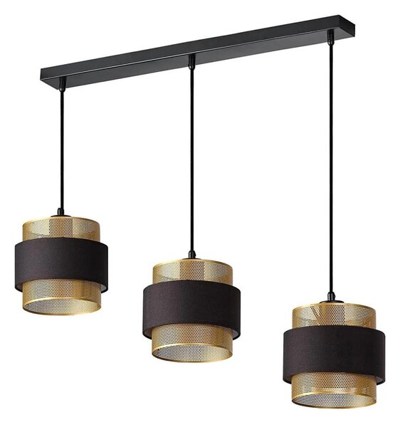 Osram - Lampadario a sospensione con cavo DECOR HORNET 3xE27/10W/230V nero/oro