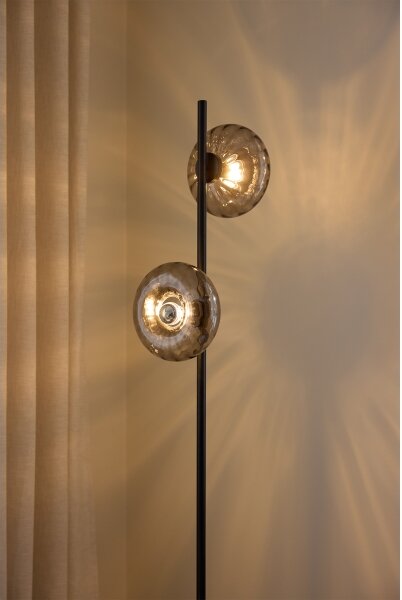 Osram - Lampada a piantana DECOR SMOKE 2xE14/12W/230V nero/grigio fumé