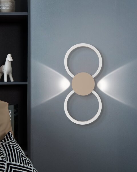 Eglo 902127 - Applique da parete LED VENTICELLO LED/20W/230V + LED/0,91W beige