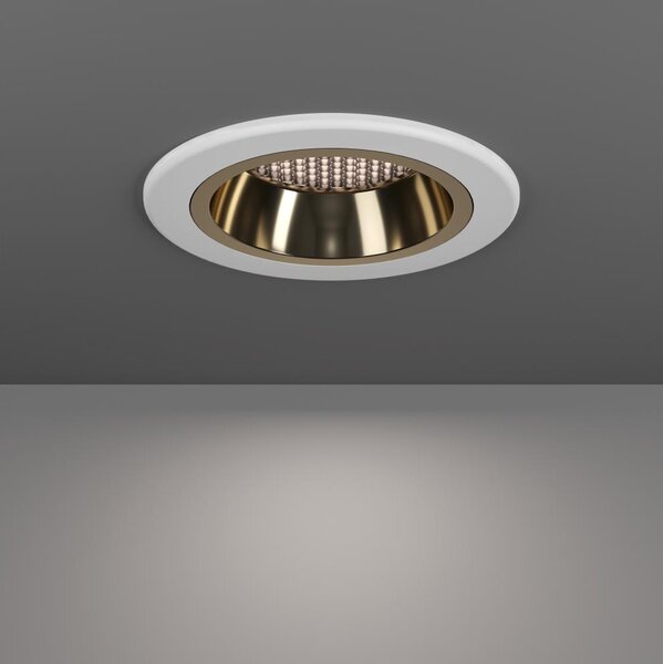 Eglo 902299-LED RGBW Plafoniera dimmerabile per controsoffitto con vetro fumé YEBRA-Z LED/4,8W/230V IP44 bianco/oro