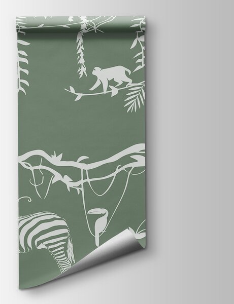 Carta da parati Una carta da parati con animali e piante, Carta da parati Natura, Carta da parati popolare, w00087v1 - Tapeko.it