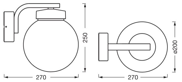 Osram - Lampada da parete per esterni ENDURA CLASSIC 1xE27/40W/230V IP54 antracite