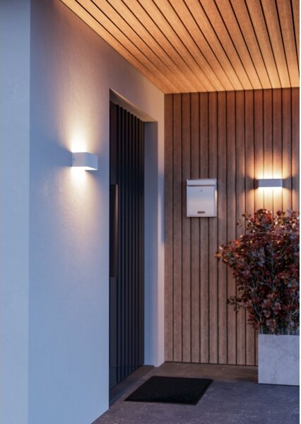 Eglo 901955 - Lampada da parete per esterni dimmerabile LED RGBW SANIA-Z LED/10W/230V IP55 bianca