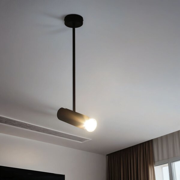 Plafoniera Moderna EYE Nero Metallo GU10 D:56cm Lampada da soffitto Soggiorno Camera da letto Corridoio