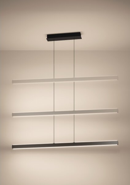 Eglo 390498 - Lampadario LED dimmerabile a cavo CIGGIANO LED/30W/230V nero + telecomando