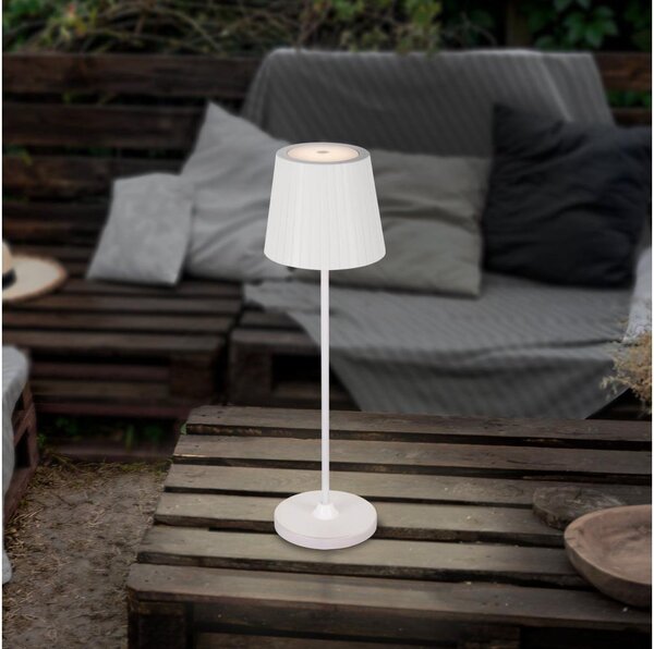 Eglo 75793 - Lampada da tavolo LED dimmerabile per esterni CABOZO LED/3,8W/5V 2000 mAh IP44 bianca