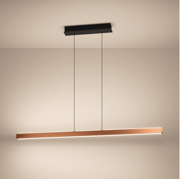 Eglo 390499 - Lampadario dimmerabile a sospensione con cavo CIGGIANO LED/30W/230V dorato + telecomando