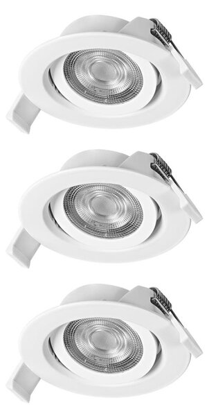 Osram - Set da 3 faretti da incasso LED SPOT LED/4,9W/230V 2700K bianchi