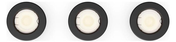 Philips - Set da 3 faretti da incasso PERIDOT 1x GU10/7W/230V nero