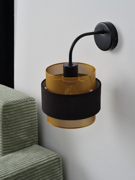 Osram - Lampada da parete DECOR HORNET 1xE27/10W/230V nero/oro