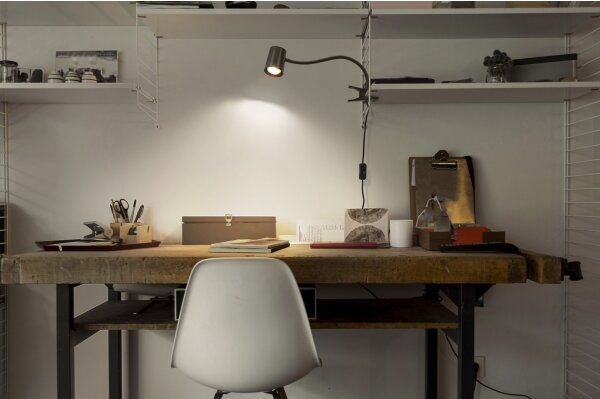 Osram - Lampada da scrivania con clip DESK LINE 1xGU10/9W/230V nera