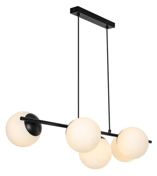 Nordlux - Lampadario a sospensione LILLY su cavo 5xE14/10W/230V nero