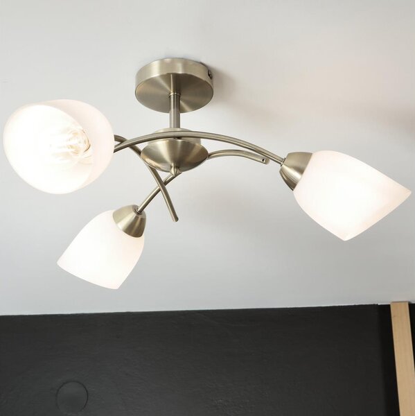 Lampadario a plafone DONNA 3xE27/60W/230V patina