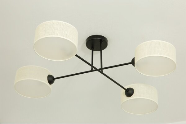 Brilagi - Lampadario a plafone VIRGO 4xE14/40W/230V crema/nero
