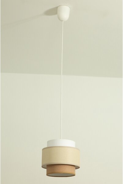 Brilagi - Lampadario a sospensione con cavo RESNA 1xE27/60W/230V diam. 20 cm crema/beige