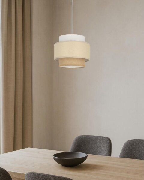 Brilagi - Lampadario a sospensione con cavo RESNA 1xE27/60W/230V diam. 20 cm crema/beige