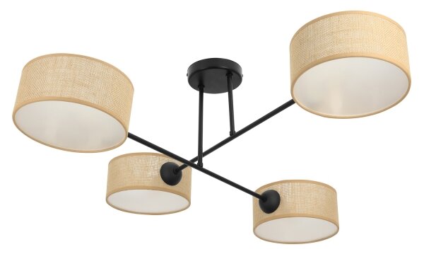 Brilagi - Plafoniera VIRGO 4xE14/40W/230V beige/nera