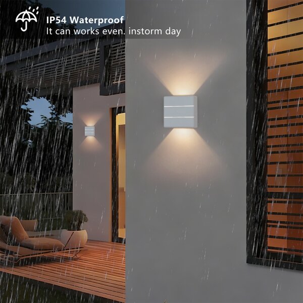 Brilagi - Applique da esterno LED DOUBLERAY LINE LED/6W/230V bianca IP54