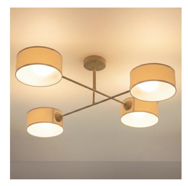 Brilagi - Lampadario a soffitto VIRGO 4xE14/40W/230V crema/oro