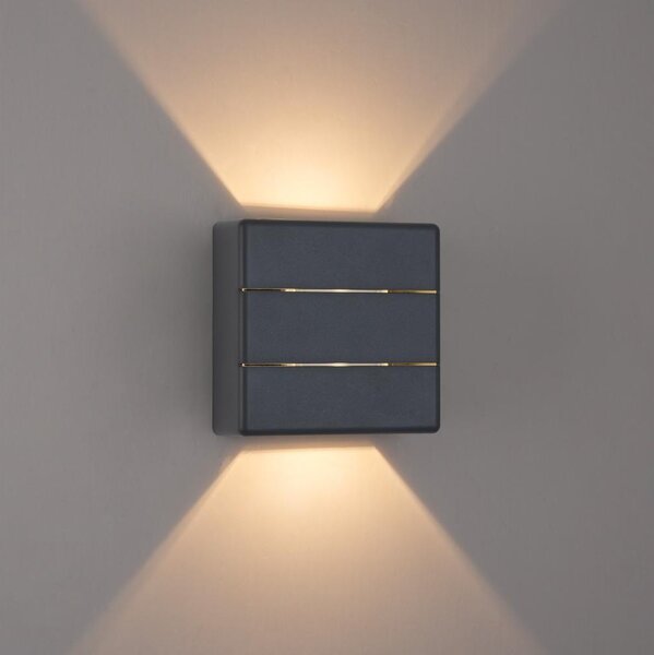 Brilagi -LED Applique da esterno DOUBLERAY LINE LED/6W/230V antracite IP54