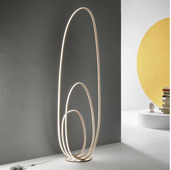 Ondaluce - Lampada da terra LED dimmerabile GOLDEN LED/45W/230V 160 cm dorata