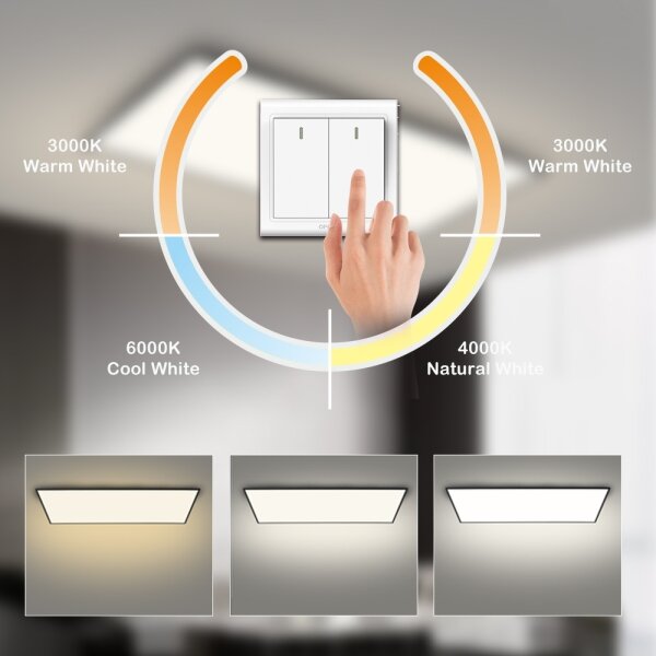 Brilagi - Plafoniera LED SLIMFRAME 80W/230V 120x60 cm 3000/4000/6000K nera