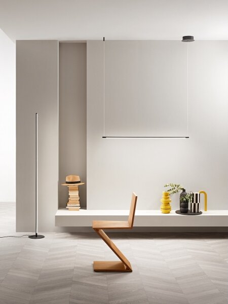 Ondaluce - Lampadario LED dimmerabile a sospensione su cavo GENIUS LED/28W/230V nero