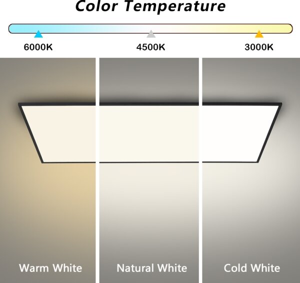 Brilagi - plafoniera LED dimmerabile SLIMFRAME LED/80W/230V 120x60 cm nera + telecomando
