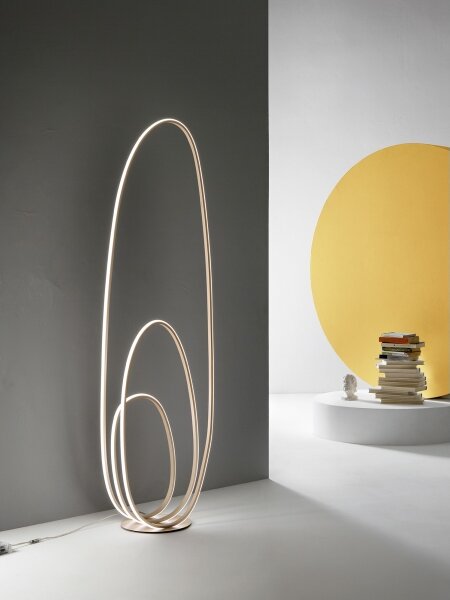Ondaluce - Lampada da terra LED dimmerabile GOLDEN LED/45W/230V 160 cm dorata