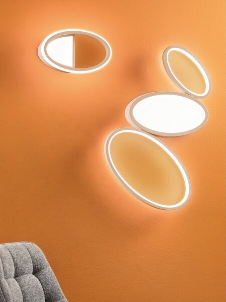 Ondaluce - Plafoniera LED dimmerabile RICE LED/25W/230V 38x63 cm dorata